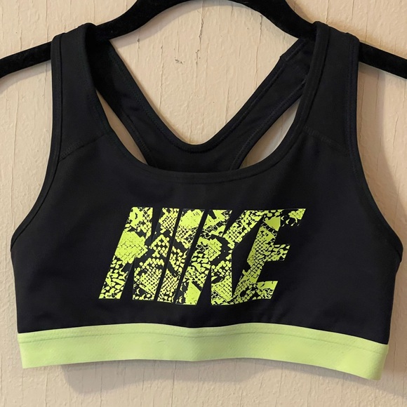 Nike Other - Nike Black and Lime Yellow Sports Bra
